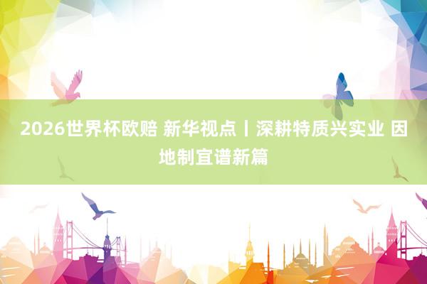 2026世界杯欧赔 新华视点丨深耕特质兴实业 因地制宜谱新篇
