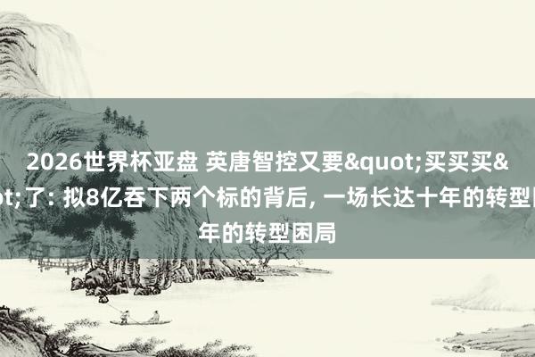 2026世界杯亚盘 英唐智控又要"买买买"了: 拟8亿吞下两个标的背后， 一场长达十年的转型困局