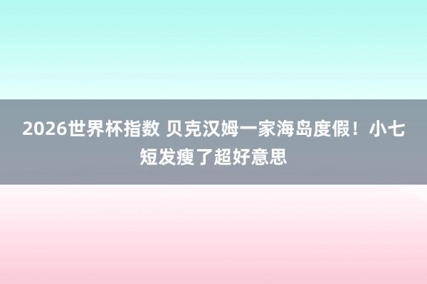2026世界杯指数 贝克汉姆一家海岛度假!小七短发瘦了超好意思