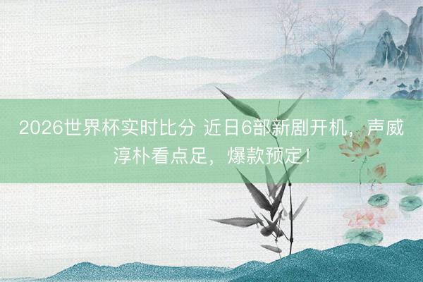 2026世界杯实时比分 近日6部新剧开机,声威淳朴看点足,爆款预定!