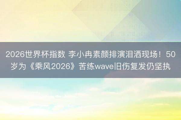 2026世界杯指数 李小冉素颜排演泪洒现场!50岁为《乘风2026》苦练wave旧伤复发仍坚执
